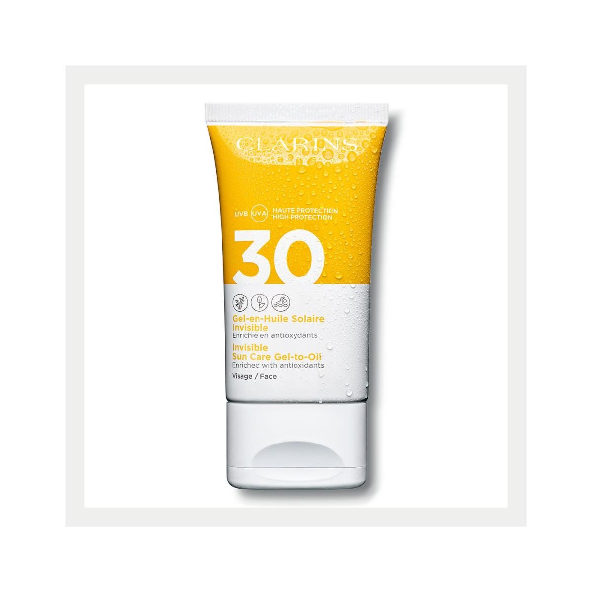 Clarins Gel-Olio Solare Invisibile Viso UVA/UVB 30