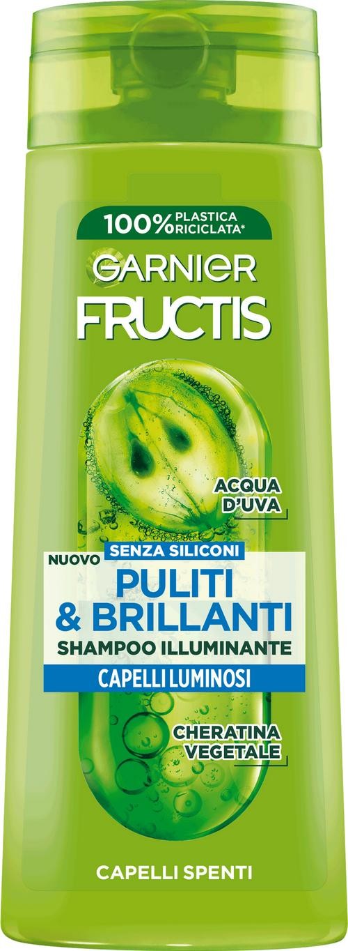 Garnier Fructis Puliti & Brillanti Shampoo illuminante per capelli spenti 250ml