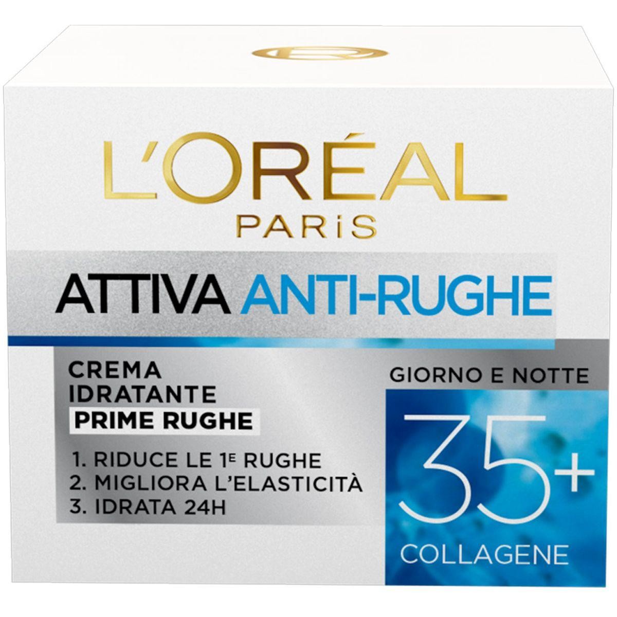 L`Oréal Paris Wrinkle Expert Attiva Anti Rughe Crema Idratante Prime Rughe 35, 50 ml
