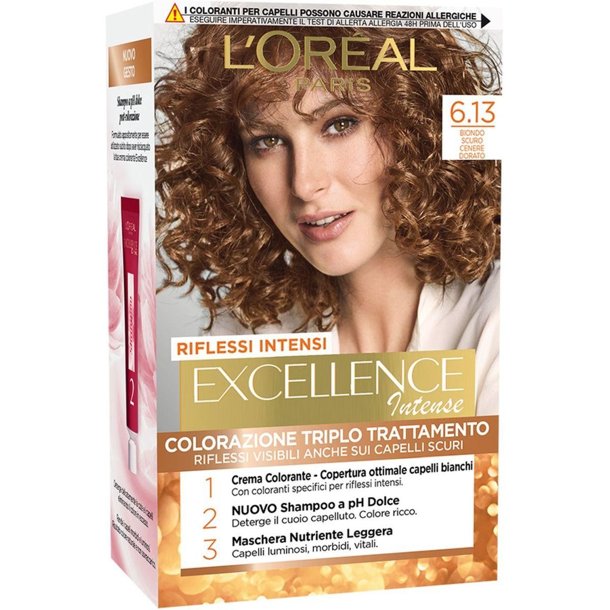 L`Oréal Paris Excellence Intense, 6.13 Biondo Scuro Cenere Dorato
