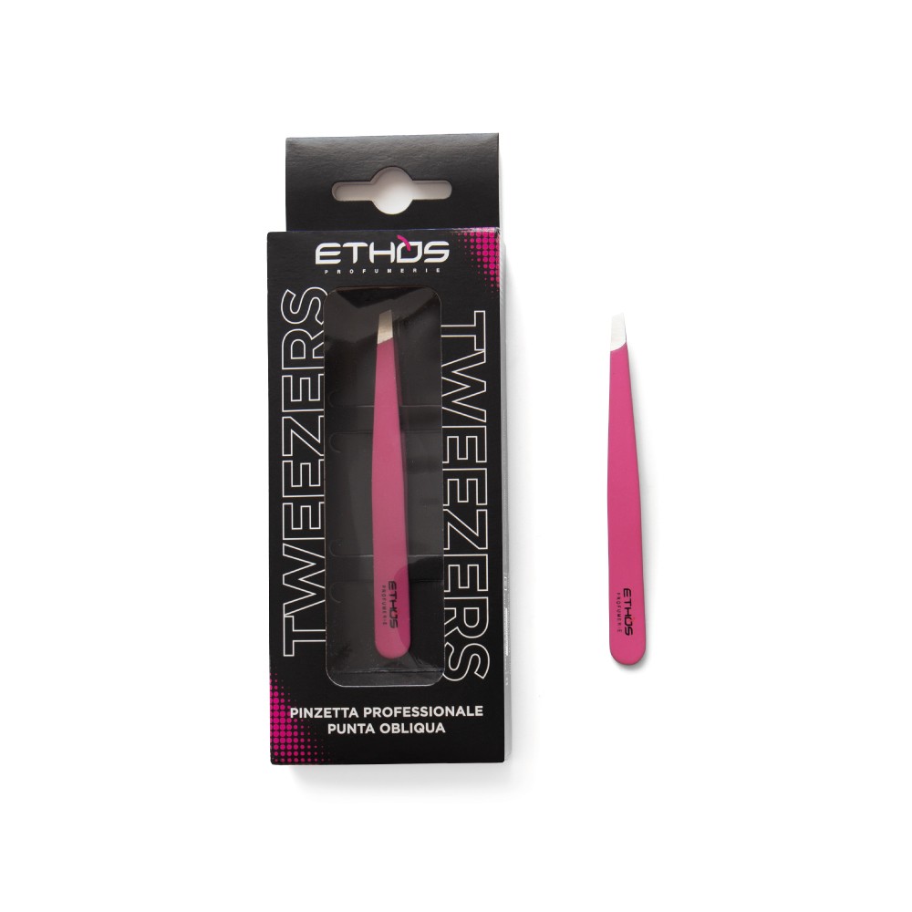 Ethos Tweezers - Pinzetta Pink Professionale Punta Obliqua