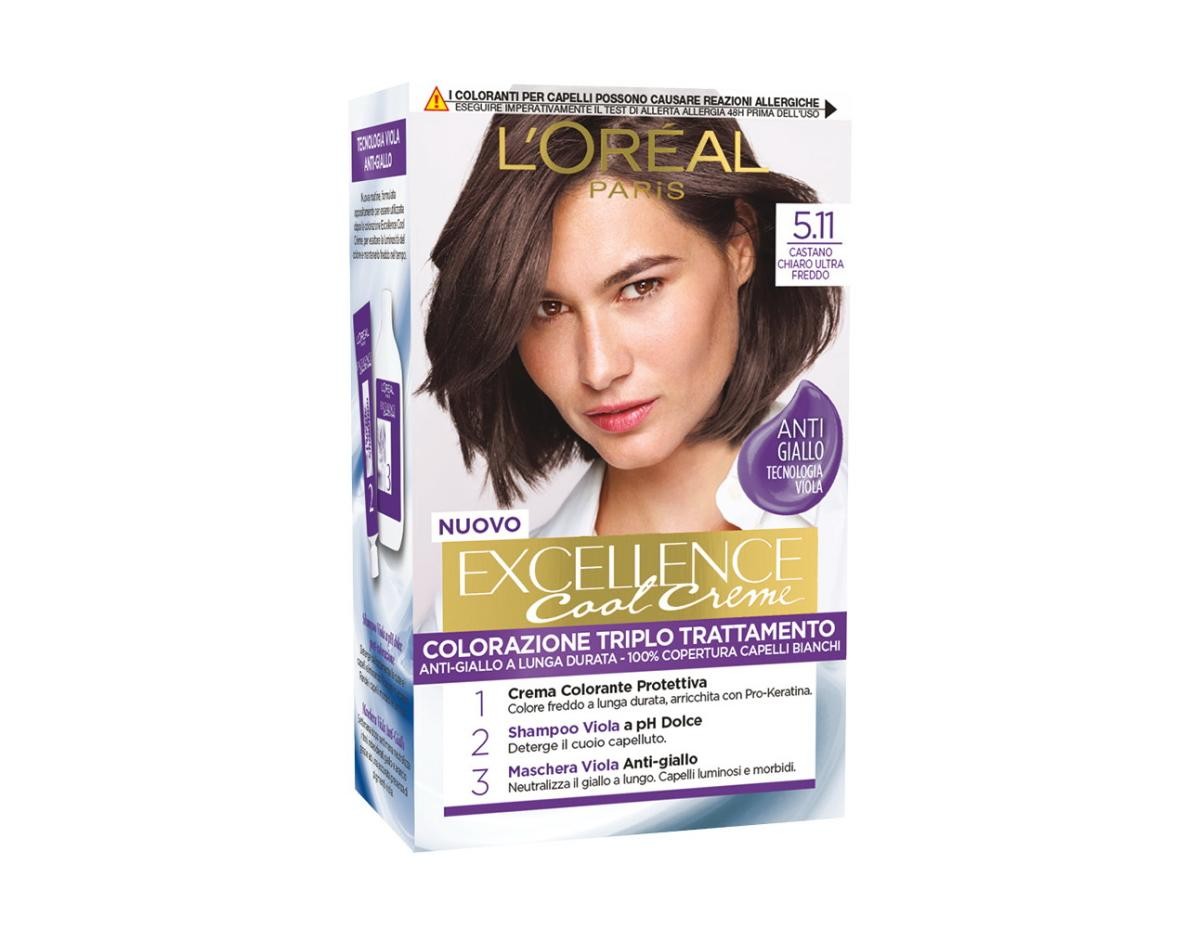 L`Oréal Paris Excellence Cool Crème, 5.11 Castano Chiaro Ultra Freddo