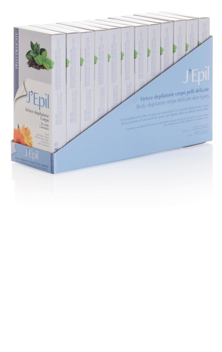 Xanitalia J`Epil Strisce Corpo 20 pz Tè Verde Calendula