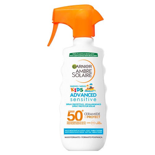 Garnier Ambre Solaire Advanced Sensitive Kids Ceramide Protect Spray Gachette protettivo 270ml