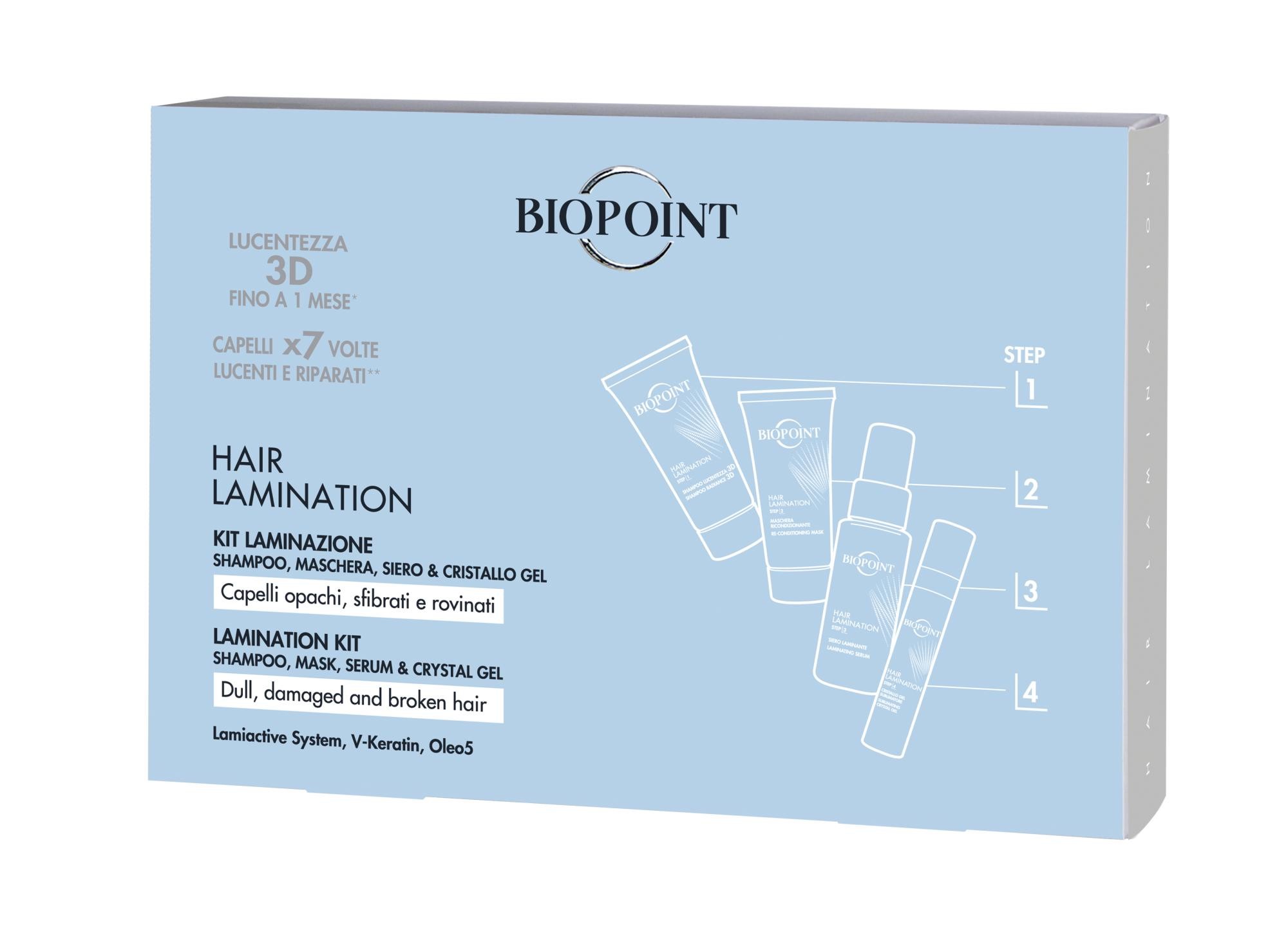 Biopoint Hair Lamination Kit Laminazione 4 pz