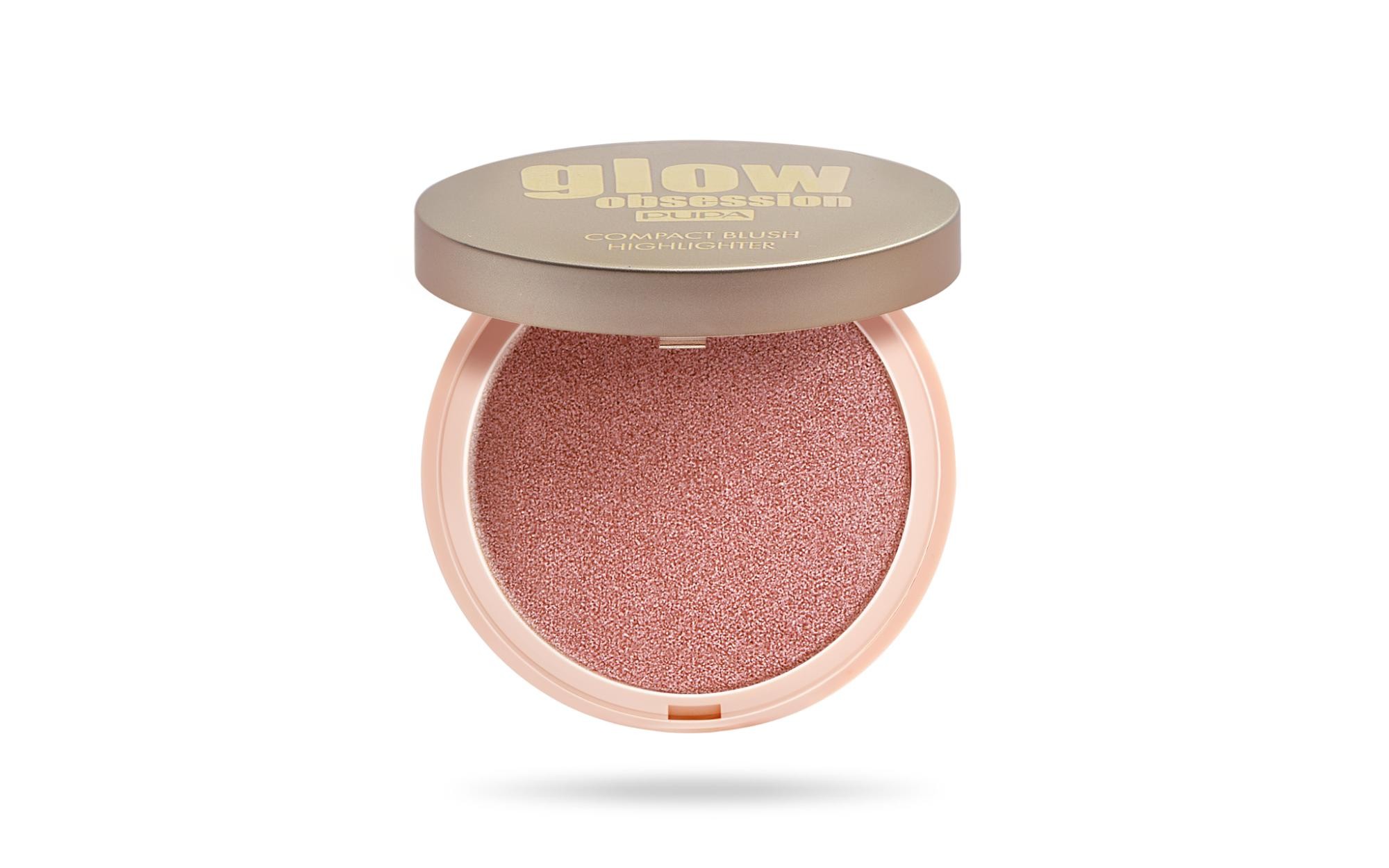 PUPA Milano Glow Obsession Compact Blush Highlighter 002 Blossom 4.5g