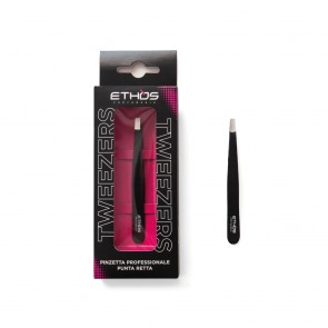 Ethos Tweezers - Pinzetta Nera Professionale Punta Retta