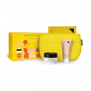 Diego dalla Palma Kit Vitamina C Crema Illuminante Anti Rughe 24 Ore Full Size 50ml + Maschera Illuminante Energizzante Full Size + Crema Detergente Struccante Special Size 50ml + 1 Pz + Yellow Pillow-beauty Case 19,5 X 6,5 X15 Cm