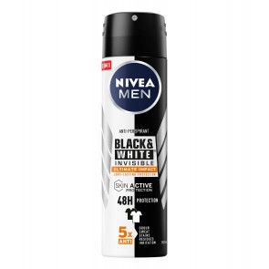 NIVEA Black & White Invisible Ultimate Impact Uomo Deodorante Spray 150 ml
