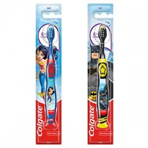 Colgate Batman/Wonder Woman spazzolino da denti Multicolore Bambino