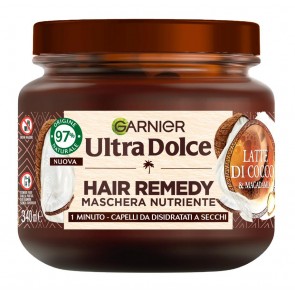 Garnier Ultra Dolce Hair Remedy Maschera Nutriente Capelli Disidratati Latte Di Cocco 340ml