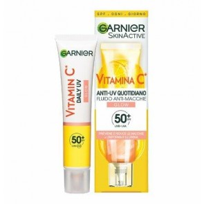 Garnier SkinActive VITAMINA C Anti-UV Fluido Quotidiano Glow Liquido di protezione solare Viso 50