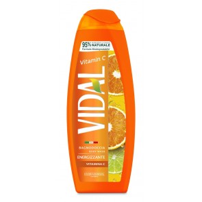 Vidal Vitamina C 500 ml Gel doccia Corpo Lime, Arancione