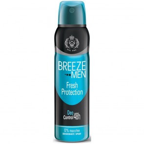 BREEZE Men Fresh Protection Dedorante Spray 0% Macchie 150ml