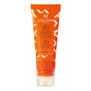 Collistar Crema Viso Abbronzante Protettiva SPF50 + Stick Labbra SPF30