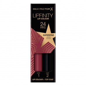 Max Factor Lipfinity Lip Colour Tinta Labbra Matte Lunga Durata e Gloss Idratante 86 Superstar Makeup Sets